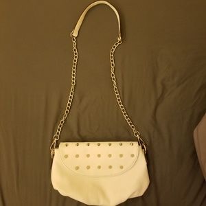 White spiked purse
